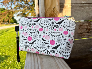 Pink ghostie zipper pouch