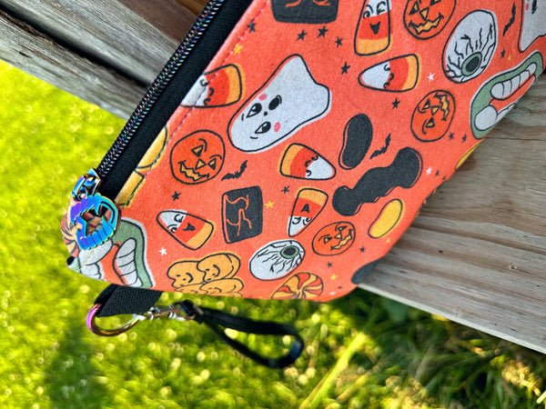 Vintage candy zipper pouch