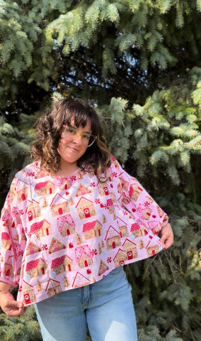 XL pink gingerbread top