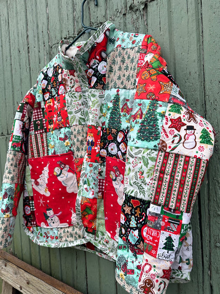 XL Christmas patchwork jacket