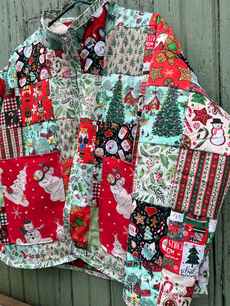 XL Christmas patchwork jacket