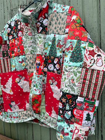 XL Christmas patchwork jacket