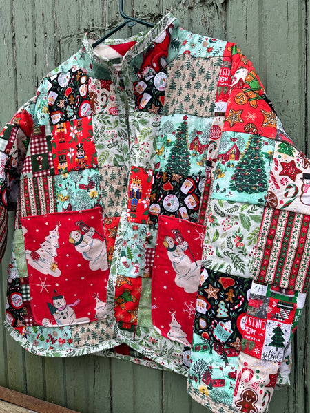 XL Christmas patchwork jacket
