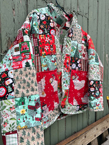 XL Christmas patchwork jacket