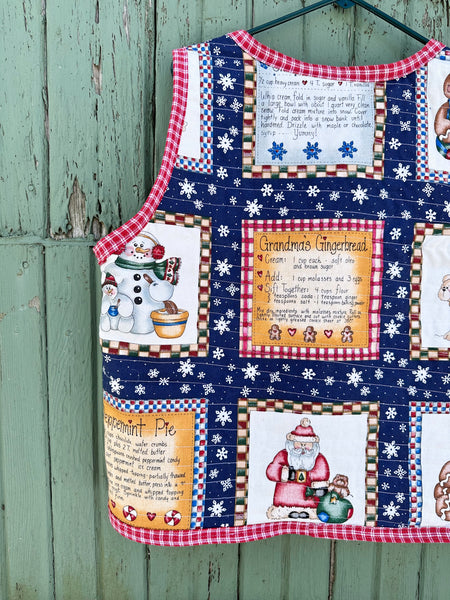 Grandmas vintage recipe vest LG