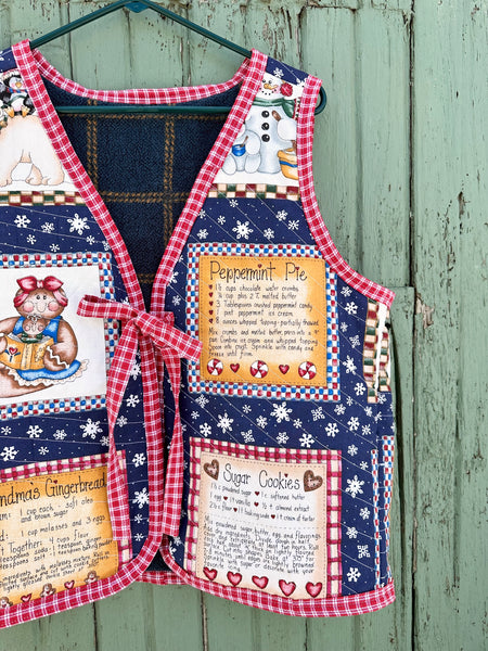 Grandmas vintage recipe vest LG