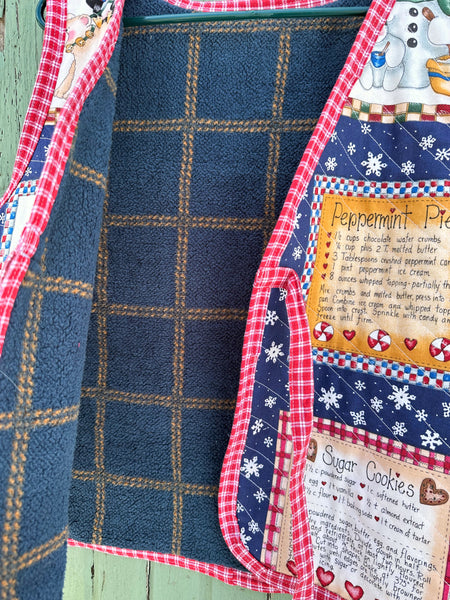 Grandmas vintage recipe vest LG