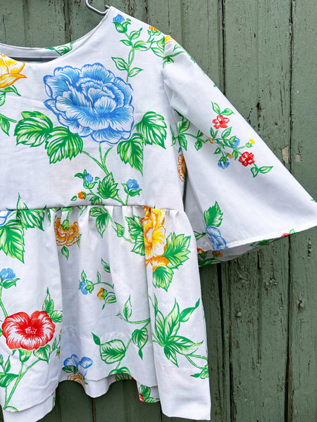 Adult large upcycled peplum