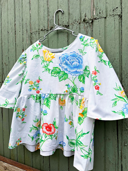Adult large upcycled peplum