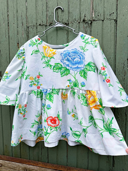 Adult large upcycled peplum